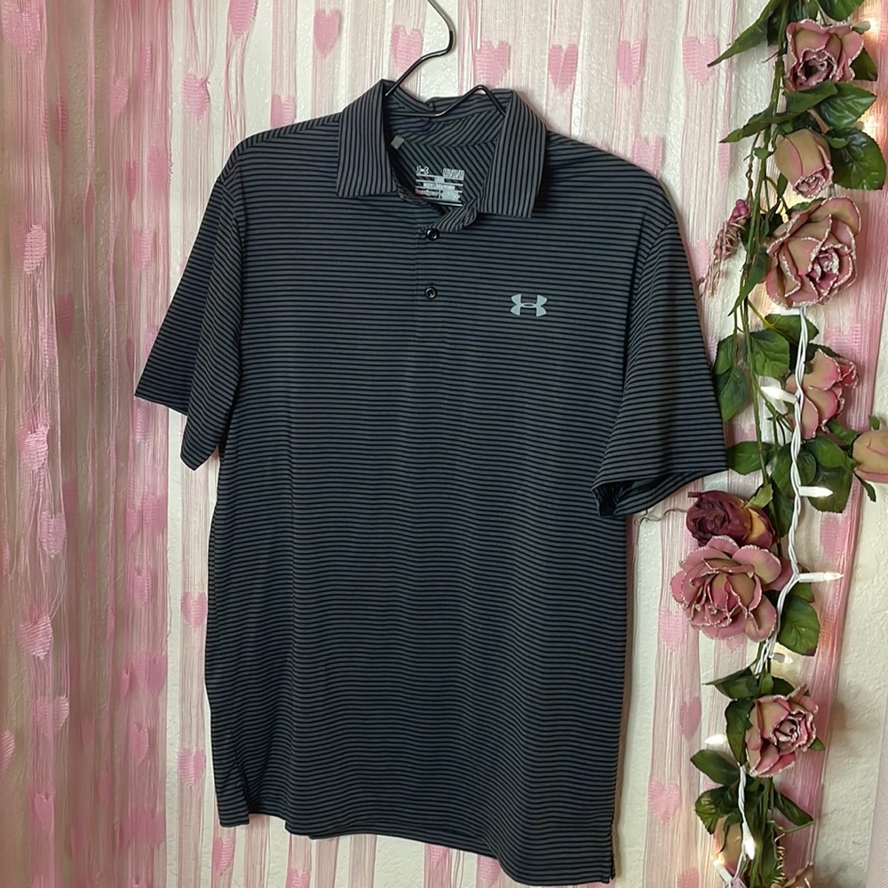Under Armour loose fit striped polo